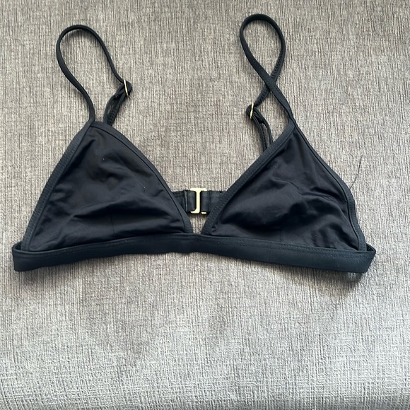 L*SPACE black triangle bikini top M - Picture 1 of 5